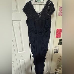 Adrianna Papell Navy Strapless Dress